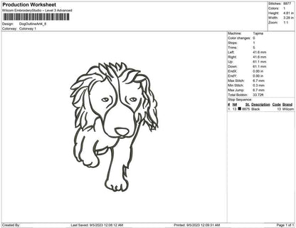 Dog outline art