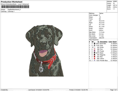 Dog Red Necklace