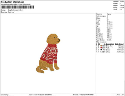 Dog red Sweatshirt