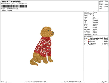 Dog red Sweatshirt