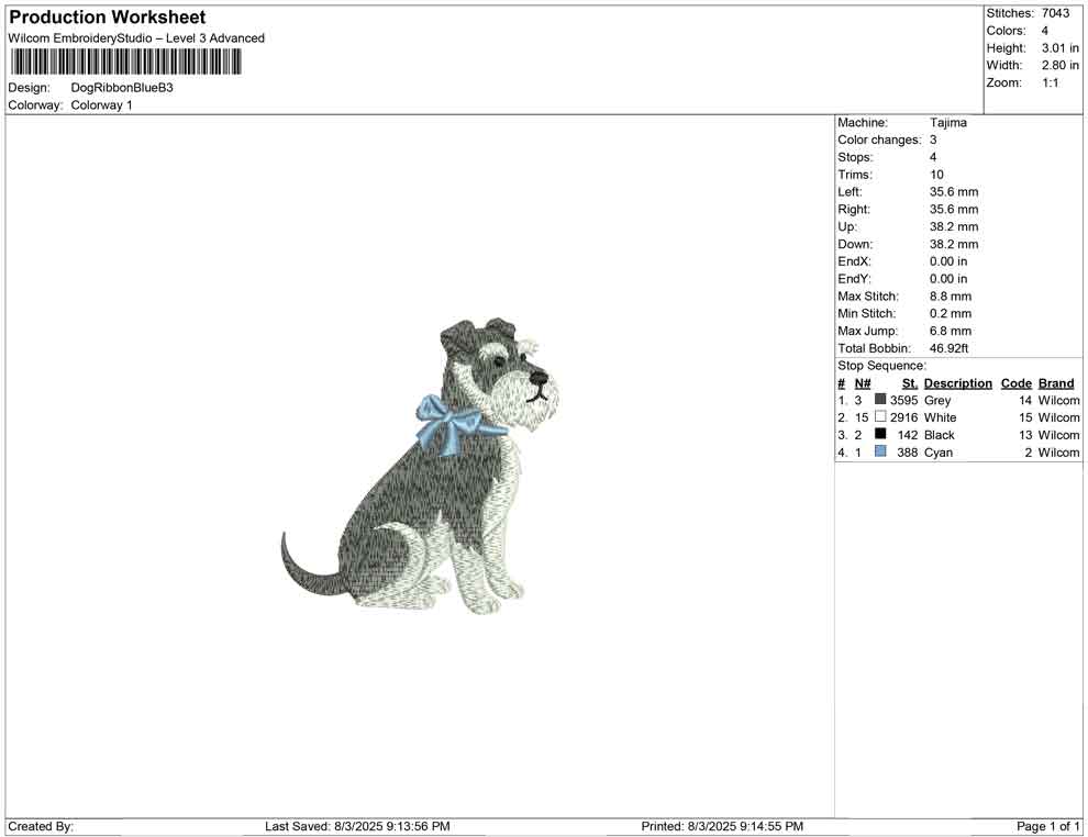 Dog Ribbon Blue B