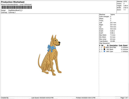 Dog Ribbon Blue C