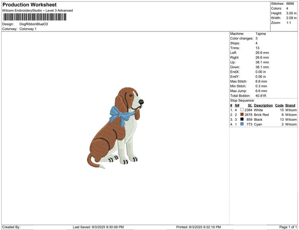 Dog Ribbon Blue D
