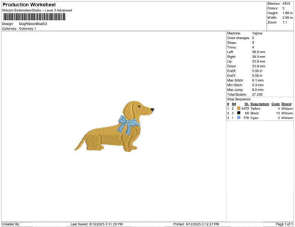 Dog Ribbon Blue E
