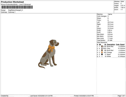 Dog Ribbon Orange