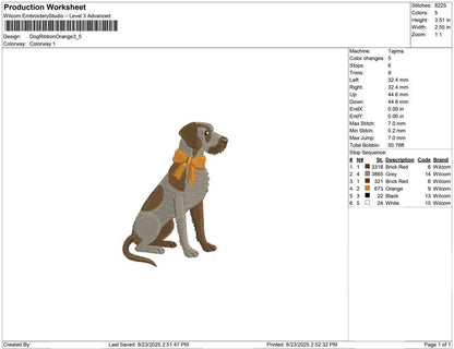 Dog Ribbon Orange