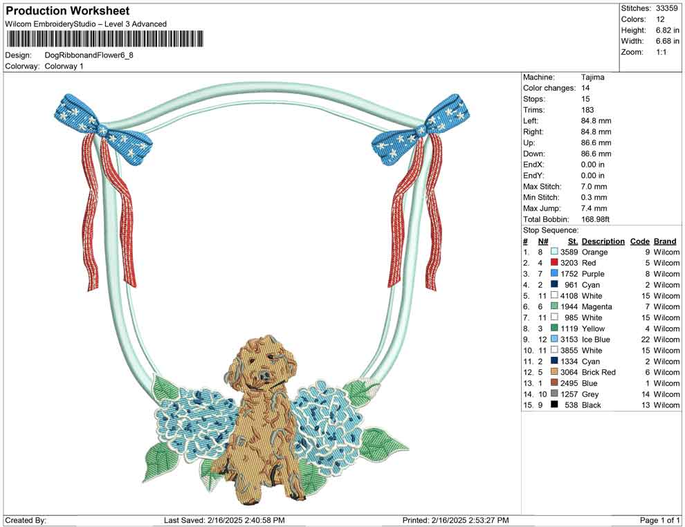 Dog Ribbon and Flower