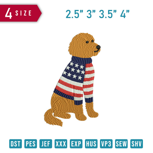 Dog Wearing Usa Sweater B