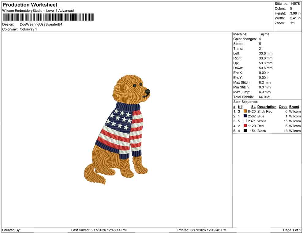 Dog Wearing Usa Sweater B