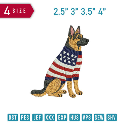 Dog Wearing Usa Sweater D