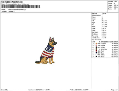 Dog Wearing Usa Sweater D