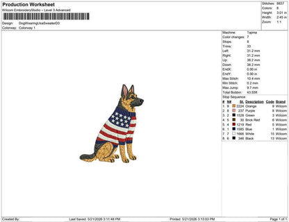Dog Wearing Usa Sweater D