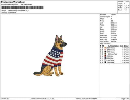 Dog Wearing Usa Sweater D
