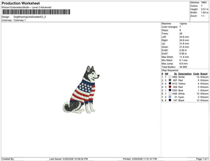 Dog Wearing Usa Sweater E