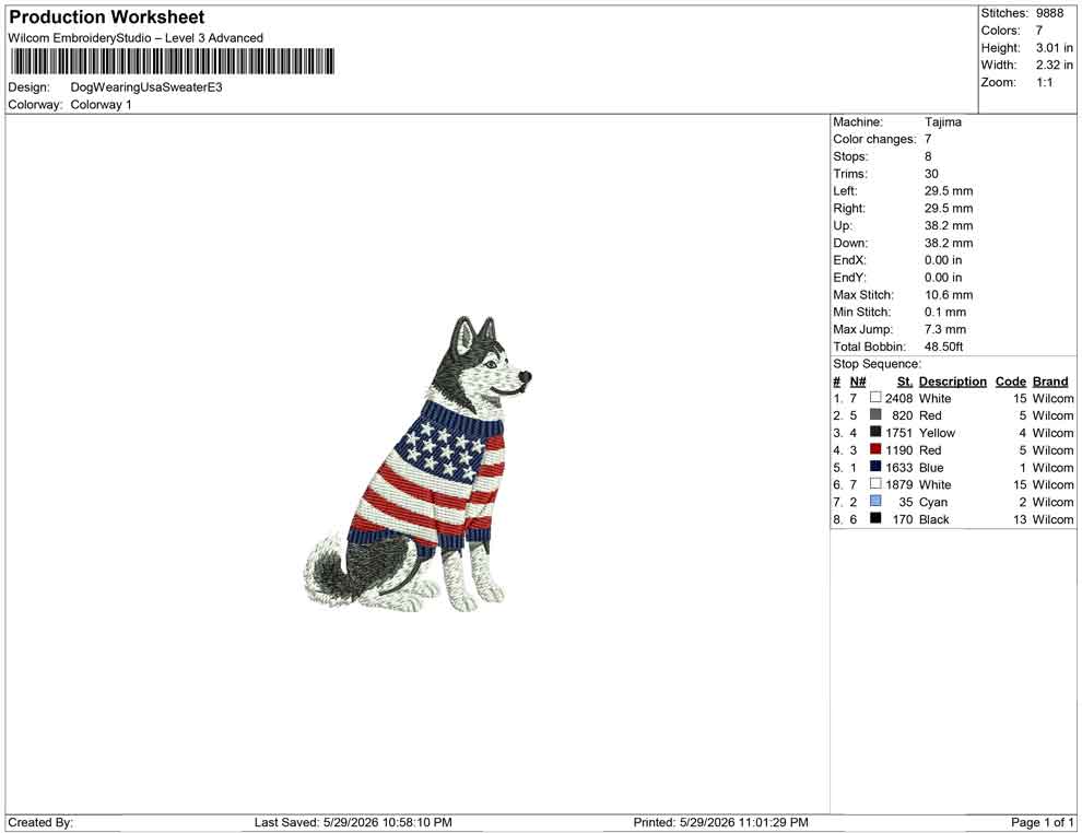 Dog Wearing Usa Sweater E
