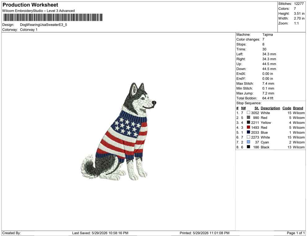 Dog Wearing Usa Sweater E