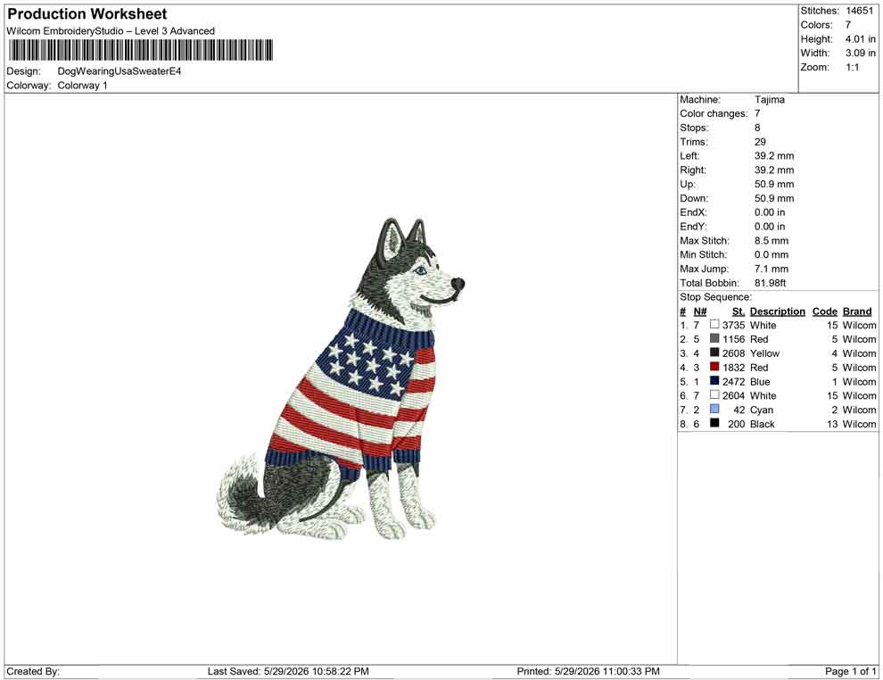 Dog Wearing Usa Sweater E