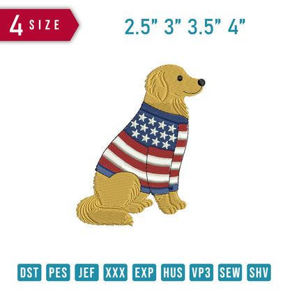Dog Wearing Usa Sweater F