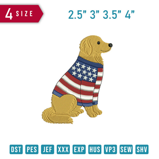Dog Wearing Usa Sweater F