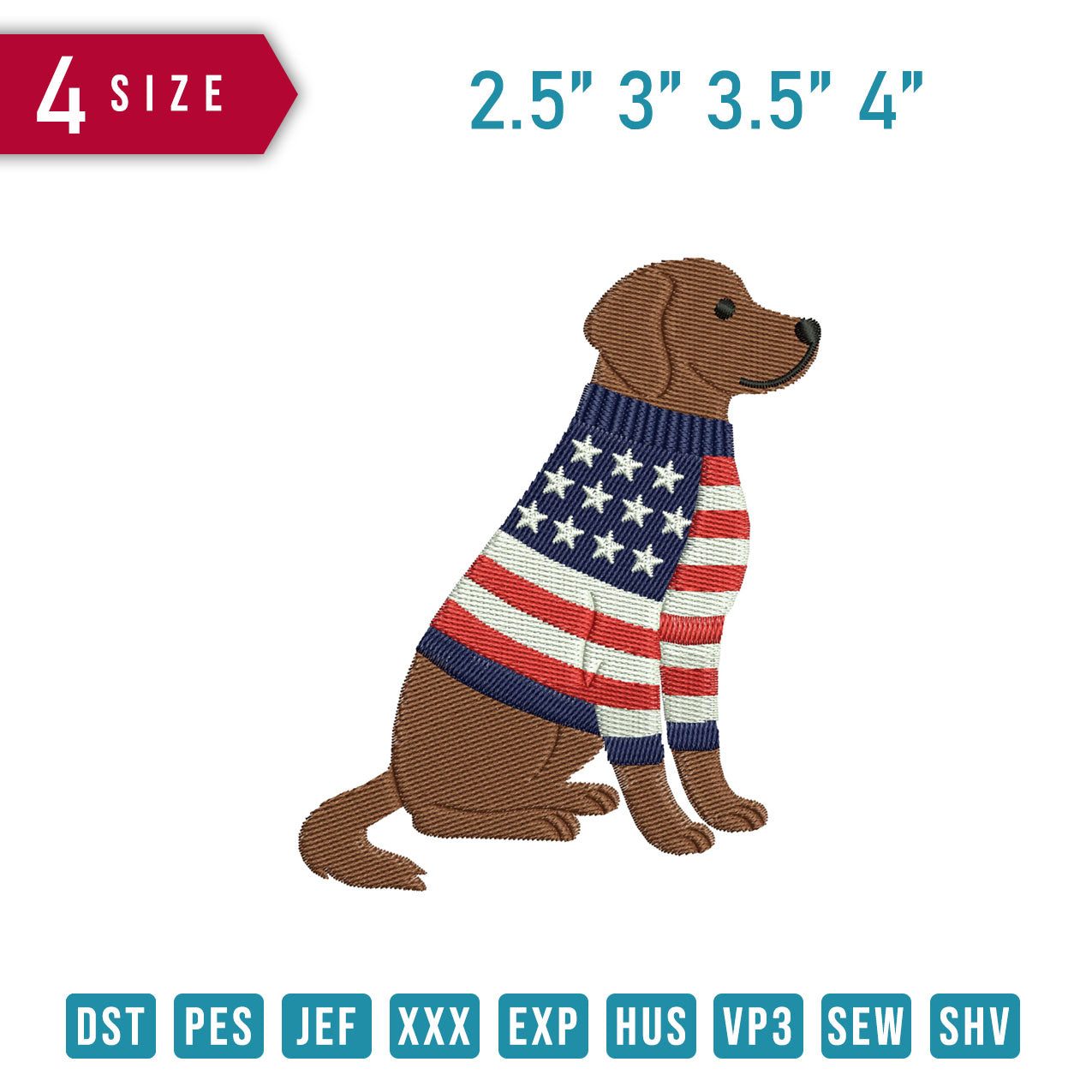 Dog Wearing Usa Sweater