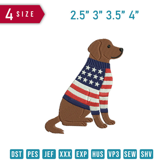 Dog Wearing Usa Sweater