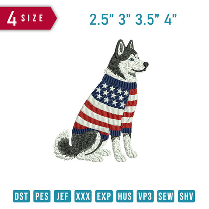 Dog Wearing Usa Sweater E