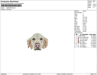 Dog white face