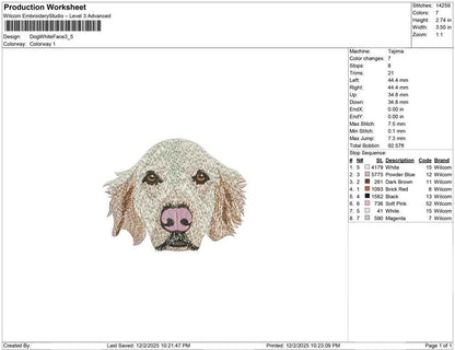 Dog white face