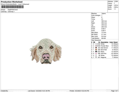 Dog white face