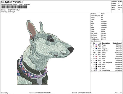 Dog white side