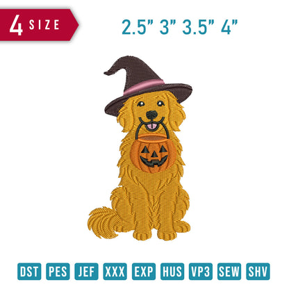 Dog Witch Pumpkin