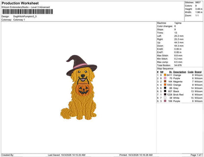 Dog Witch Pumpkin