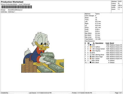 Donal Duck money