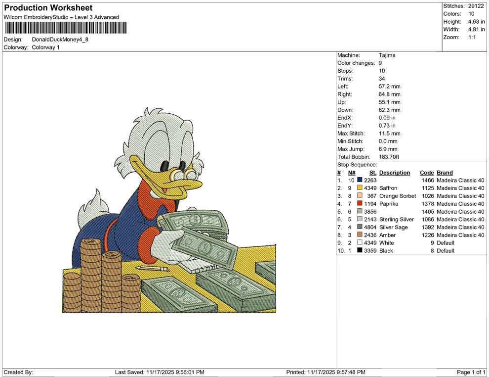 Donal Duck money