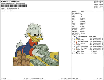 Donal Duck money