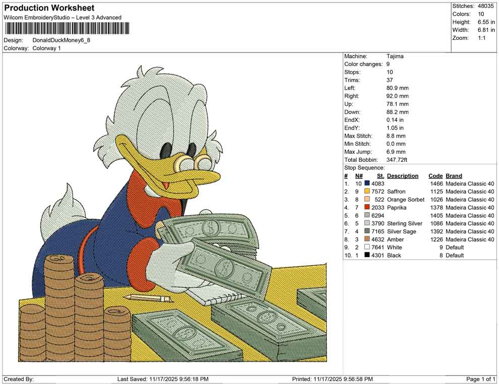 Donal Duck money