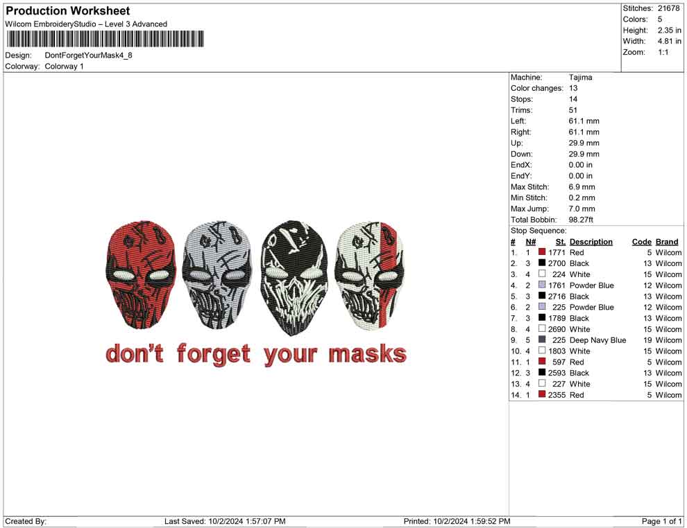 Dont Forget Your Mask