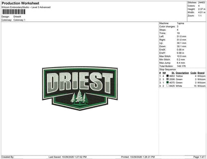 Driest