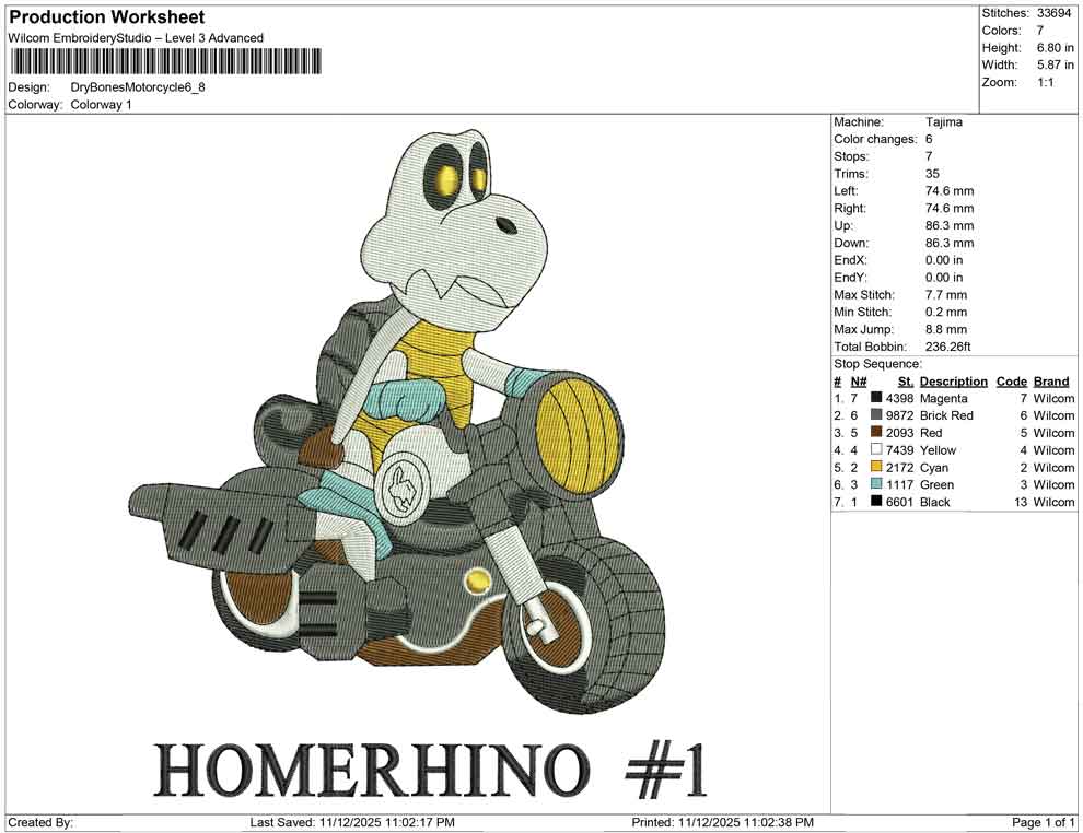 Dry Bones Motorcycle