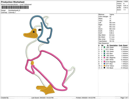 Duck Applique