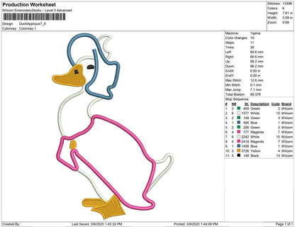Duck Applique
