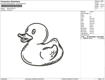 Duck Line Art
