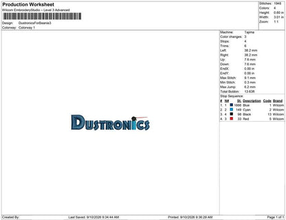Dustronics For Beanie
