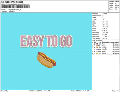 Easy to go burger