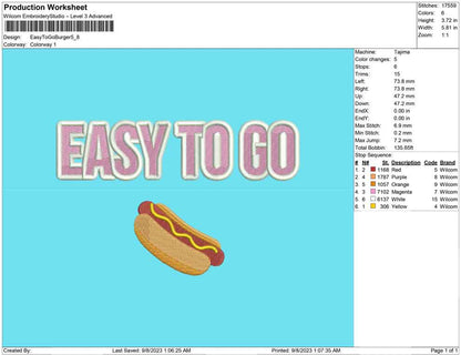 Easy to go burger