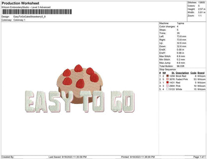 Easy to go Cake Strawberry