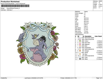 Eeyore Ribbon Frame