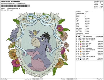 Eeyore Ribbon Frame