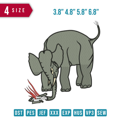 Elephant Cut out fire