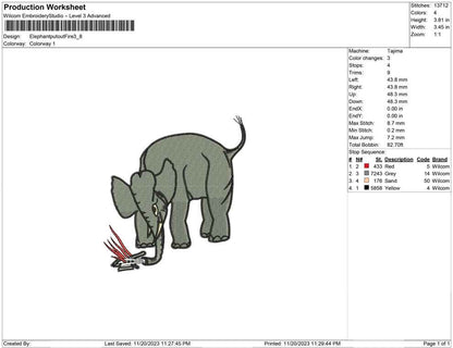 Elephant Cut out fire